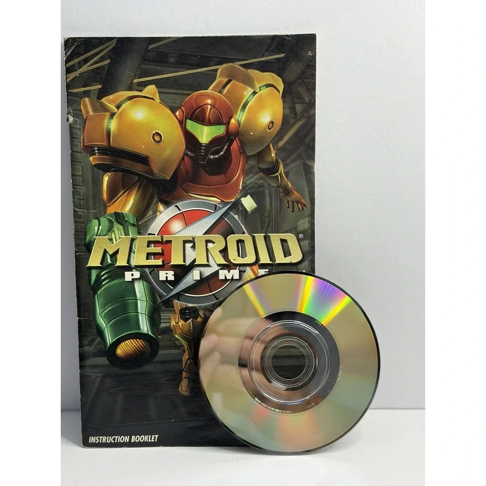 Metroid Prime (Nintendo GameCube, 2004) - Tested - Manual & Disk Only